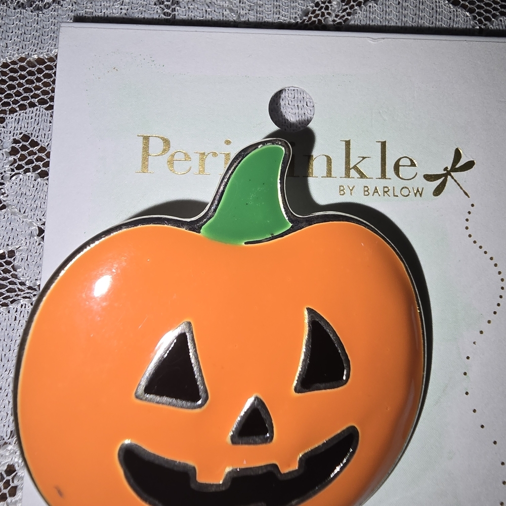 Periwinkle by Barlow Pumpkin Brooch